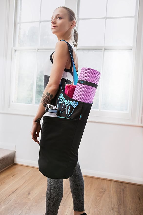 Yoga Mat Bag – Versatile Yoga Bag with Mat Straps & Storage Pockets, Holds Yoga & Pilates Mats, Lightweight & Durable
