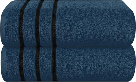 MyOwn Cotton 2 Pack Oversized Bath Towel Set 28x55 inches, Large Bath Towels, Ultra Absorbant Compact Quickdry & Lightweight Towel, Ideal for Gym Travel Camp Pool - Mineral Blue, 71636