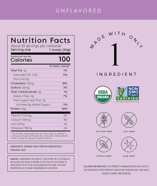 Truvani Vegan Pea Protein Powder | Unflavored | 20g Organic Plant Based Protein | 20 Servings | Keto | Gluten & Dairy Free | Low Carb | No Added Sugar