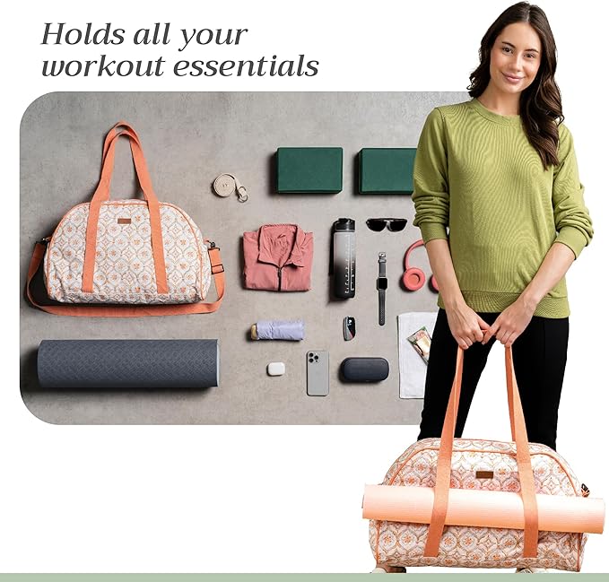 Maison d' Hermine Yoga Mat bag, Cylindrical bag for Woman&Men, yoga mat Bag &Adjustable shoulder straps Yoga Mat Carrier Bag with Drawstring Water Bottle Pocket and zipper pocket