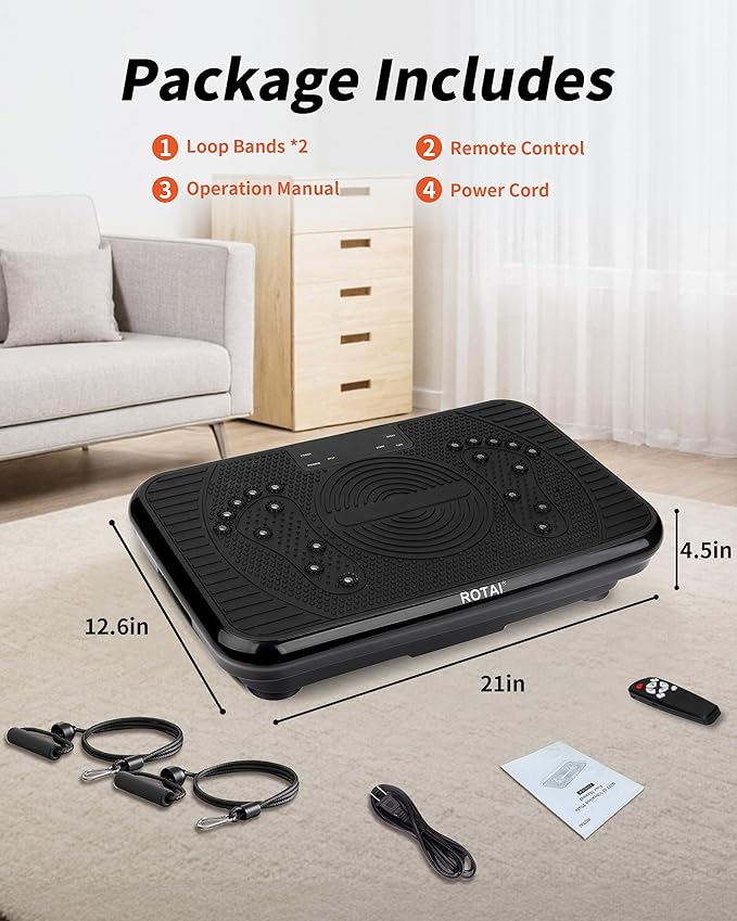 Shake Plate Vibration Exercise Machine for Lymphatic Drainage Massager & Weight Loss, 400 lbs Capacity Whole Body Vibrating Plate Workout for Women and Men