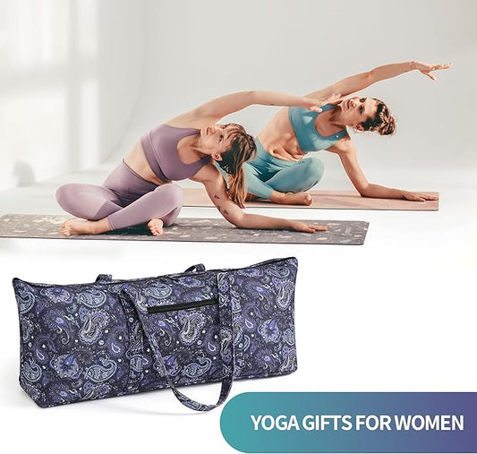 Boulder Bee | Yoga Mat Bag | Large Yoga Mat Carrier with Wet Pocket | Yoga Gifts | Gym Tote Bag for Women