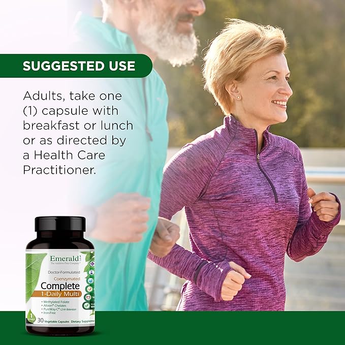 EMERALD LABS Complete 1-Daily Multi - Complete Multivitamin for Men & Women with Vitamin C, Methylated Folate, Whole-Food Blend & More for Immune Support, Bone Health & More* - 30 Vegetable Capsules