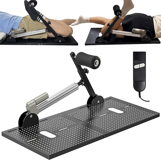 Electric Prone Knee Exerciser with Smart Remote Control for Knee Replacement Recovery Aids Kit Knee Therapy Exercise Strengthening Equipment for ACL PCL MCL,Gender-Neutral(Left/Right Leg Compatible)