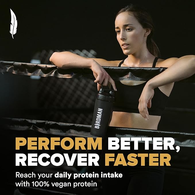 BIRDMAN Falcon Performance Vegan Protein Powder, 31g Protein, 5g Creatine, 5g BCAA, Probiotics, Electrolytes, Pre Workout, Low Carb, Sugar Free & Dairy Free, Plant Based Vanilla Protein, 29 Servings