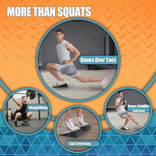 Squat Wedge for Prefessional Trainer: 2Pcs Squat Heel Wedge Block Protable Calf Raise Block Improve Mobility and Performance