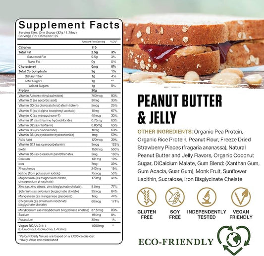 Ambrosia Planta - Premium Plant-Based Protein (Peanut Butter & Jelly)