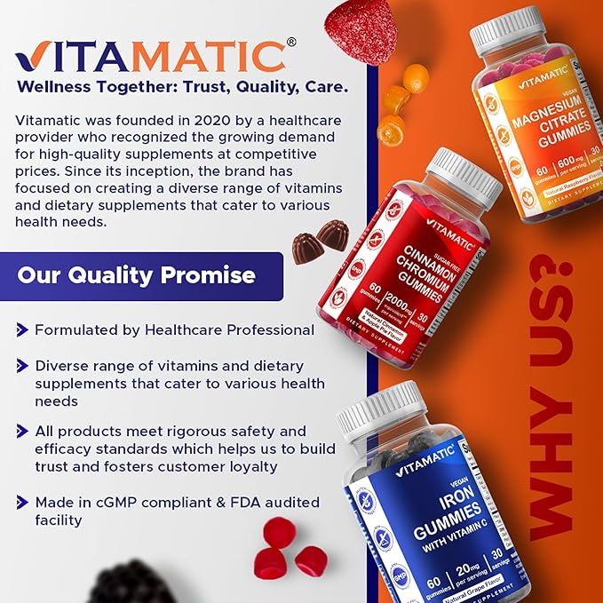 Vitamatic Sugar Free Vitamin D3 5000 IU - 120 Gummies - Great Taste - Healthy Bones, Mood & Immune System Function - Non-GMO - 120 Servings (5000 IU)