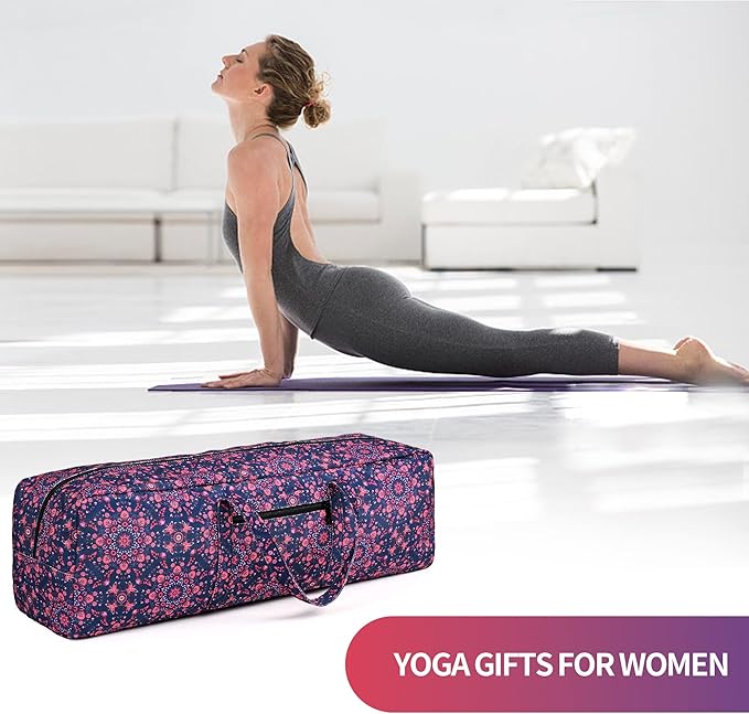Boulder Bee | Yoga Mat Bag | Large Yoga Mat Carrier with Wet Pocket | Yoga Gifts | Gym Tote Bag for Women