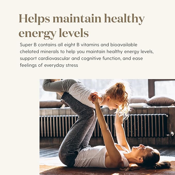 Young Living Super B Tablets, 60-Count Bottle | B Vitamins & Minerals | Supports Healthy Energy Levels | Keto-Friendly | Natural Folate Source | Contains Calcium, Magnesium, and Vitamin B6