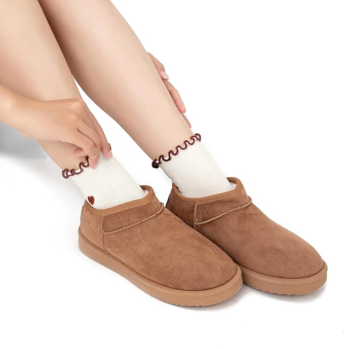 3/6 Pairs Cute Pilates Socks with Grips,Yoga Socks Barre Sock Non Slip Embroidery for Barre Ballet Workout