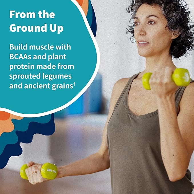 Garden of Life Organic Vegan Protein Powder, Plant Based & BCAAs, Organic Protein Powder with Probiotics & Enzymes, Non-GMO, Gluten-Free Lactose Free 1.2 LB