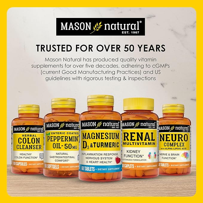 MASON NATURAL Vitamin D3 2,000 IU Ultra Strength, Supports Bone Density, Strength & Immune Health, 300 Softgels