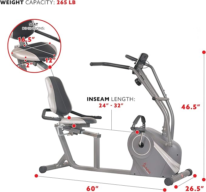 Sunny Health & Fitness Smart Elliptical Full-Body Cross Training Machine w/Extended Stride, Cardio Exercise Trainer for Home, Free SunnyFit App Bluetooth Connection, Optional 12" or 16" Stride Length