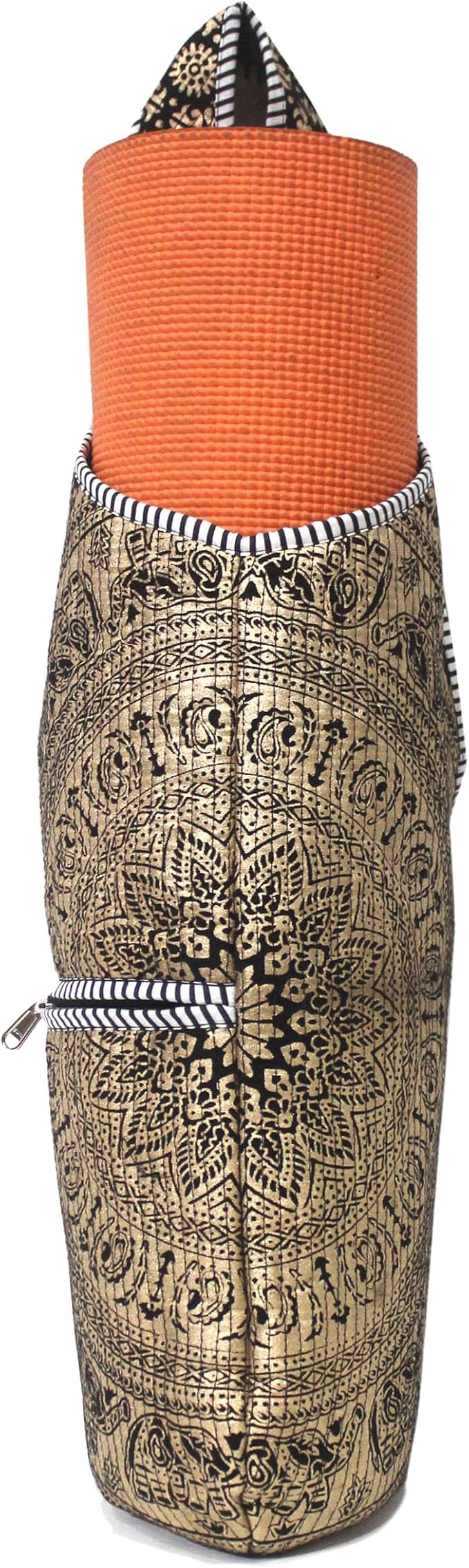 INDIAN CRAFT CASTLE Yoga Mat Bag | Tote Mat Bag | Sling Yoga Tote w/Large Side Pocket & Zipper Pocket | Yoga Mat Carrier Fits Most Size Mats
