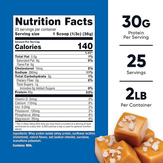 Nutricost Whey Protein Isolate (Salted Caramel) 2LBS