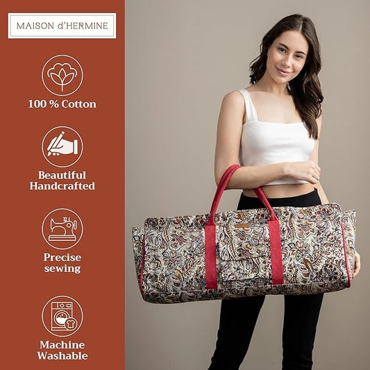 Maison d' Hermine Yoga Mat bag, Cylindrical bag for Woman&Men, yoga mat Bag &Adjustable shoulder straps Yoga Mat Carrier Bag with Drawstring Water Bottle Pocket and zipper pocket