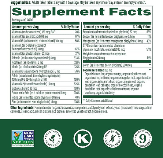 MegaFood One Daily Mens Multivitamins - Multivitamin for Men - Vitamin C, Vitamin D3 & Vitamin B12 - Muscle, Energy Metabolism & Immune Support - Vegetarian, Gluten Free - 90 Tablets, 90 Servings
