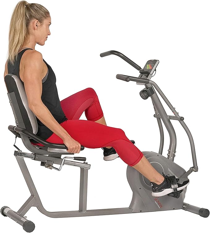 Sunny Health & Fitness Smart Elliptical Full-Body Cross Training Machine w/Extended Stride, Cardio Exercise Trainer for Home, Free SunnyFit App Bluetooth Connection, Optional 12" or 16" Stride Length