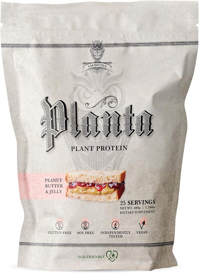 Ambrosia Planta - Premium Plant-Based Protein (Peanut Butter & Jelly)