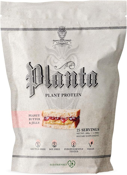 Ambrosia Planta - Premium Plant-Based Protein (Peanut Butter & Jelly)