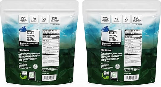 Opportuniteas Grass Fed Vanilla Whey Protein Isolate Powder - 22g Protein Powder Without Artificial Sweeteners, Hormone-Free Cows, Non GMO - 5lb