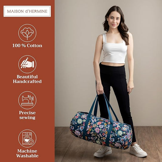 Maison d' Hermine Yoga Mat bag, Cylindrical bag for Woman&Men, yoga mat Bag &Adjustable shoulder straps Yoga Mat Carrier Bag with Drawstring Water Bottle Pocket and zipper pocket