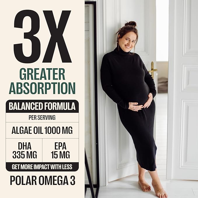 Orlo PRENATAL DHA - Prenatal DHA Omega 3 Supplement - Triple Strength Omega3s - Vegan DHA & EPA Algae Omega-3 Oil - Supports Brain Development During Pregnancy & Lactation (60 Mini Softgels Kit)
