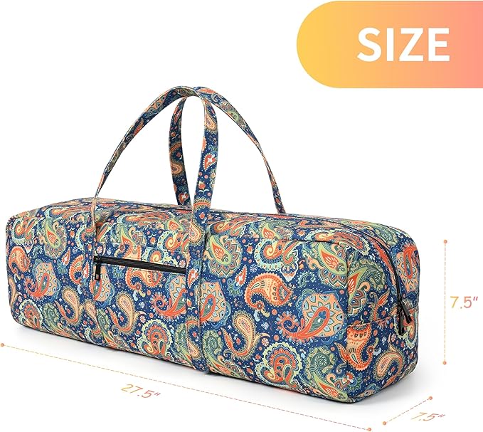 Boulder Bee | Yoga Mat Bag | Large Yoga Mat Carrier with Wet Pocket | Yoga Gifts | Gym Tote Bag for Women