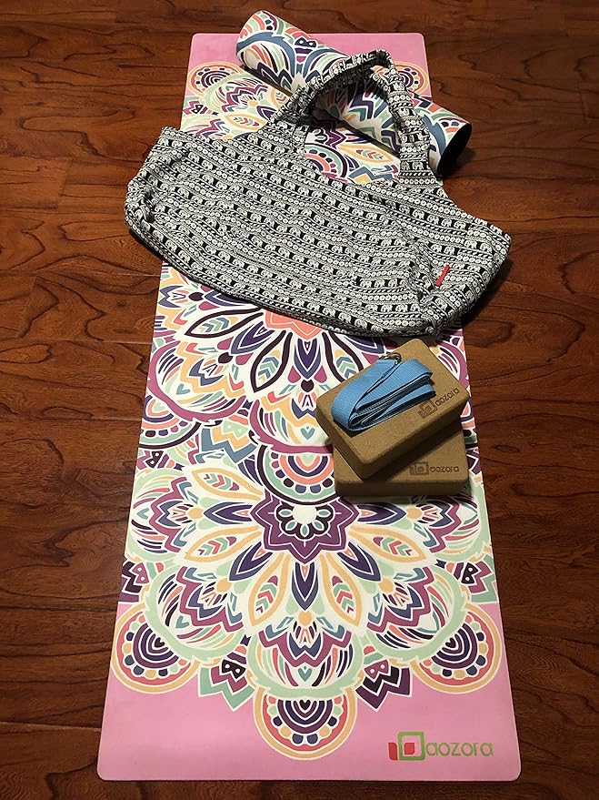 Aozora Yoga Mat Bag Large Yoga Mat Tote Sling Carrier with Pockets Fits Mats with Multi-Functional Storage Pockets Light and Durable