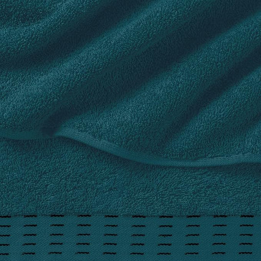 Ultra Soft 6 Pack Cotton Towel Set, Contains 2 Bath Towels 28x55 inch, 2 Hand Towels 16x24 inch & 2 Wash Coths 12x12 inch, Ideal Everyday use, Compact & Lightweight - Teal