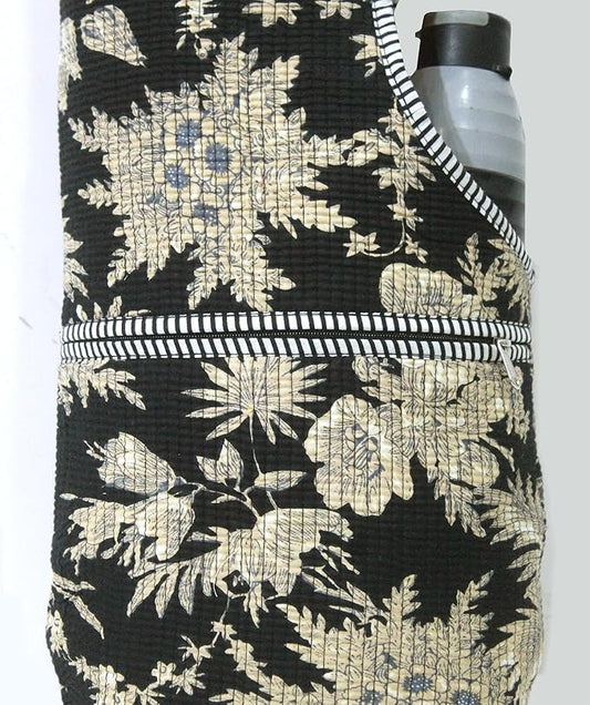 INDIAN CRAFT CASTLE Yoga Mat Bag | Tote Mat Bag | Sling Yoga Tote w/Large Side Pocket & Zipper Pocket | Yoga Mat Carrier Fits Most Size Mats