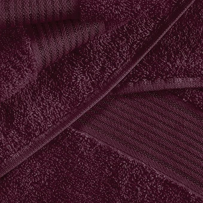 Belizzi Home Cotton 2 Pack Oversized Bath Sheet 35x70, Large Bath Sheet, Ultra Soft, Absorbent, Compact, Eco-Friendly, Recyclable, Quick Drying and Lightweight Towel - Burgundy