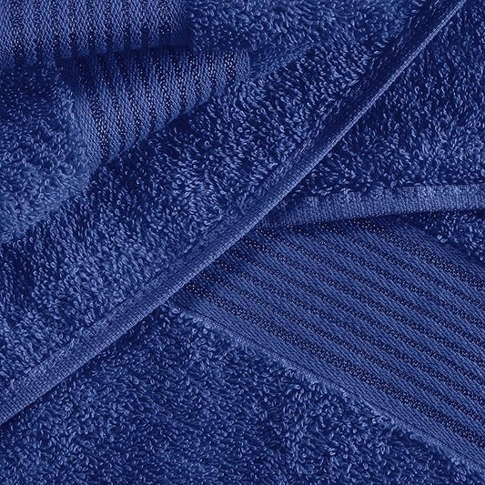 Belizzi Home Cotton 2 Pack Oversized Bath Sheet 35x70, Large Bath Sheet, Ultra Soft, Absorbent, Compact, Eco-Friendly, Recyclable, Quick Drying and Lightweight Towel - Navy Blue