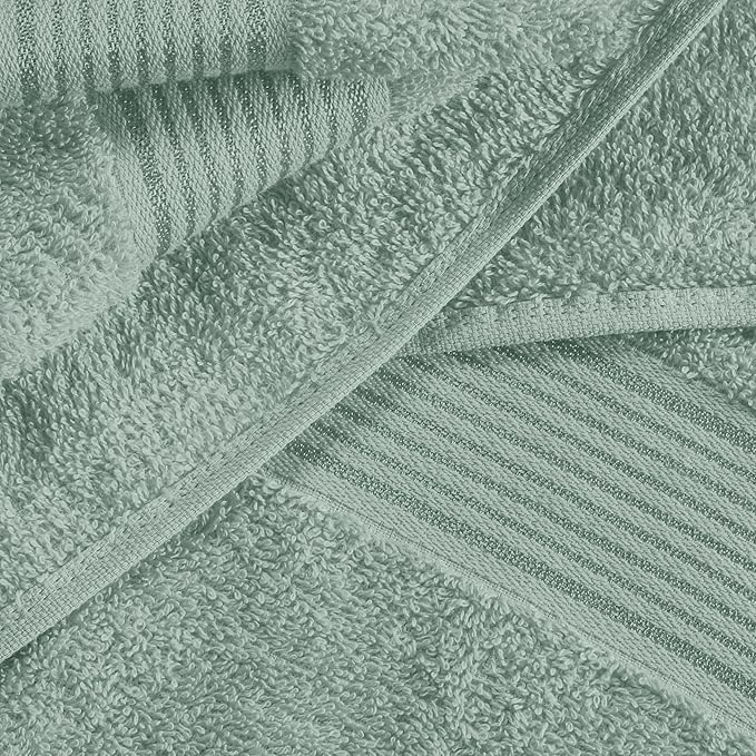 BELZZI Home Ultra Soft 4 Pack Oversized Bath Towel Set 27x54, Cotton Compact Bath Towels, Highly Absorbant Eco-Friendly Quickdry & Lightweight Towel, Ideal for Gym Travel Camp Pool - Jade