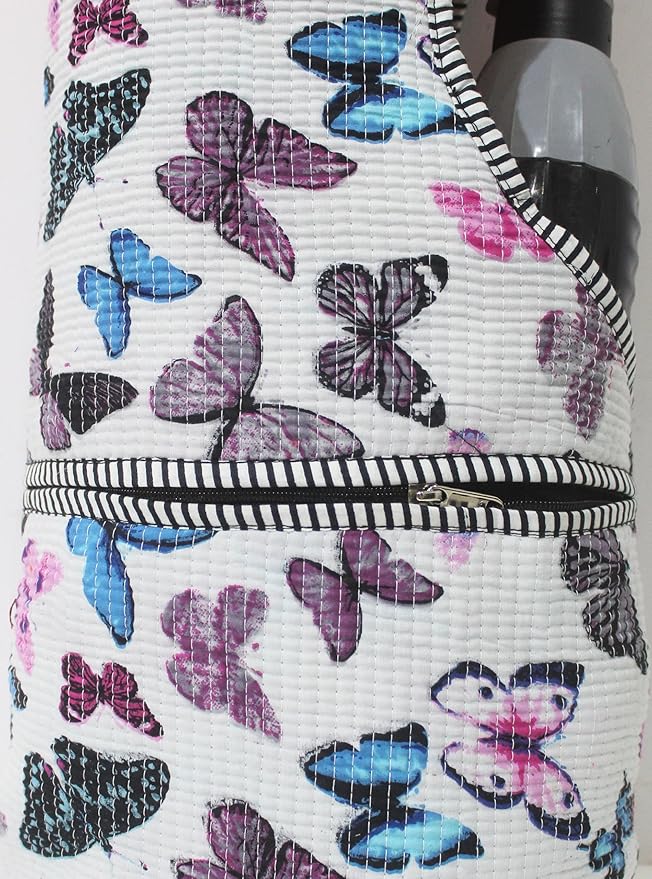 INDIAN CRAFT CASTLE Yoga Mat Bag | Tote Mat Bag | Sling Yoga Tote w/Large Side Pocket & Zipper Pocket | Yoga Mat Carrier Fits Most Size Mats