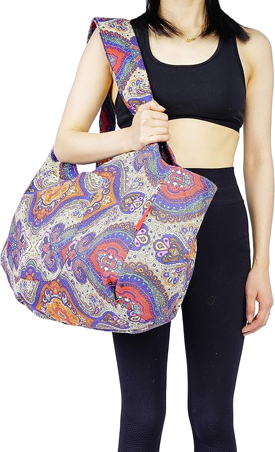 Aozora Yoga Mat Bag Large Yoga Mat Tote Sling Carrier with Pockets Fits Mats with Multi-Functional Storage Pockets Light and Durable