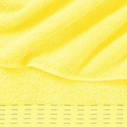 Ultra Soft 6 Pack Cotton Towel Set, Contains 2 Bath Towels 28x55 inch, 2 Hand Towels 16x24 inch & 2 Wash Coths 12x12 inch, Ideal Everyday use, Compact & Lightweight - Lime Yellow