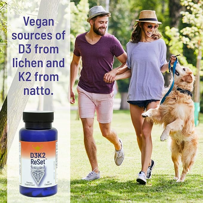 RnA ReSet D3K2 Reset – 4,000 IU Vitamin D3 & 100 mcg K2 Supplement (60 Capsules)