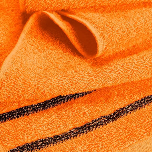 MyOwn Ultra Soft 4 Pack Oversized Bath Towel Set 27x54 inches, 100% Cotton Bath Towels, Highly Absorbant Compact Quickdry & Lightweight Towel, Ideal for Gym Travel Camp Pool - Orange