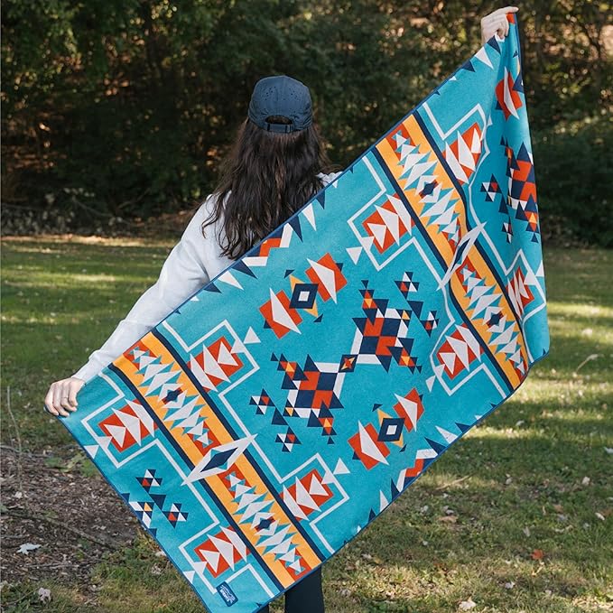 Sprints Athletic Running Towel, Full-Sized, Car Seat Cover - Performance Microfiber (Bohemian Nomad Noises)