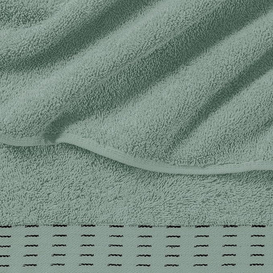 Ultra Soft 6 Pack Cotton Towel Set, Contains 2 Bath Towels 28x55 inch, 2 Hand Towels 16x24 inch & 2 Wash Coths 12x12 inch, Ideal Everyday use, Compact & Lightweight - Jade