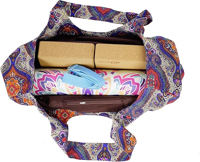 Aozora Yoga Mat Bag Large Yoga Mat Tote Sling Carrier with Pockets Fits Mats with Multi-Functional Storage Pockets Light and Durable