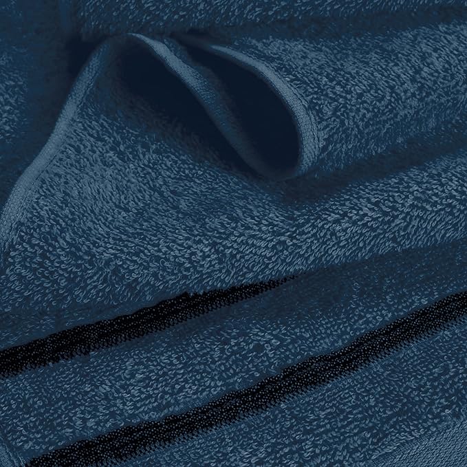 MyOwn Cotton 2 Pack Oversized Bath Towel Set 28x55 inches, Large Bath Towels, Ultra Absorbant Compact Quickdry & Lightweight Towel, Ideal for Gym Travel Camp Pool - Mineral Blue, 71636