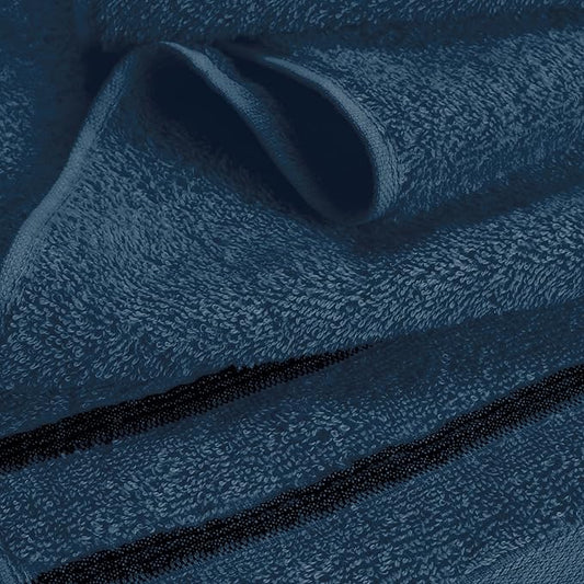 MyOwn Ultra Soft 6 Pack Cotton Towel Set, Contains 2 Bath Towels 28x55 inch, 2 Hand Towels 16x24 inch & 2 Wash Coths 12x12 inch, Ideal Everyday use, Compact & Lightweight - Mineral Blue, 71660