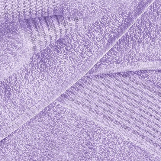 Belizzi Home Cotton 2 Pack Oversized Bath Sheet 35x70, Large Bath Sheet, Ultra Soft, Absorbent, Compact, Eco-Friendly, Recyclable, Quick Drying and Lightweight Towel - Purple