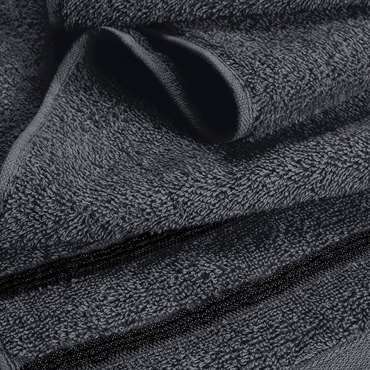 MyOwn Cotton 2 Pack Oversized Bath Towel Set 28x55 inches, Large Bath Towels, Ultra Absorbant Compact Quickdry & Lightweight Towel, Ideal for Gym Travel Camp Pool - Charcoal Grey