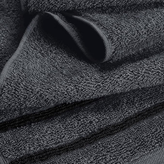 MyOwn Cotton 2 Pack Oversized Bath Sheet 35 x 70, Large Bath Sheet, Ultra Absorbent, Compact, Eco-Friendly and 100% Recyclable, Quick Drying and Lightweight Towel - Charcoal Grey