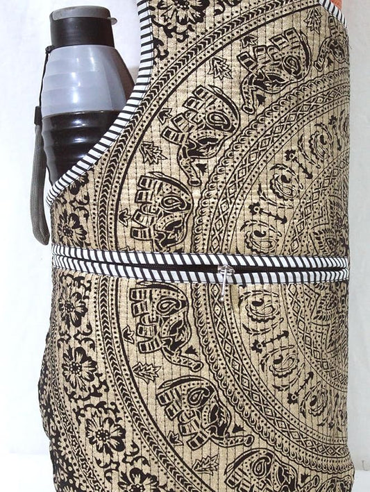 INDIAN CRAFT CASTLE Yoga Mat Bag | Tote Mat Bag | Sling Yoga Tote w/Large Side Pocket & Zipper Pocket | Yoga Mat Carrier Fits Most Size Mats