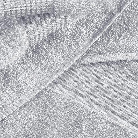 Belizzi Home Cotton 2 Pack Oversized Bath Sheet 35x70, Large Bath Sheet, Ultra Soft, Absorbent, Compact, Eco-Friendly, Recyclable, Quick Drying and Lightweight Towel - Light Grey